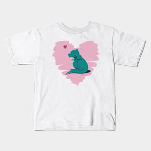 Tiny t-rex loves you Kids T-Shirt